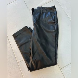 The GAP Faux-leather straight leg pants